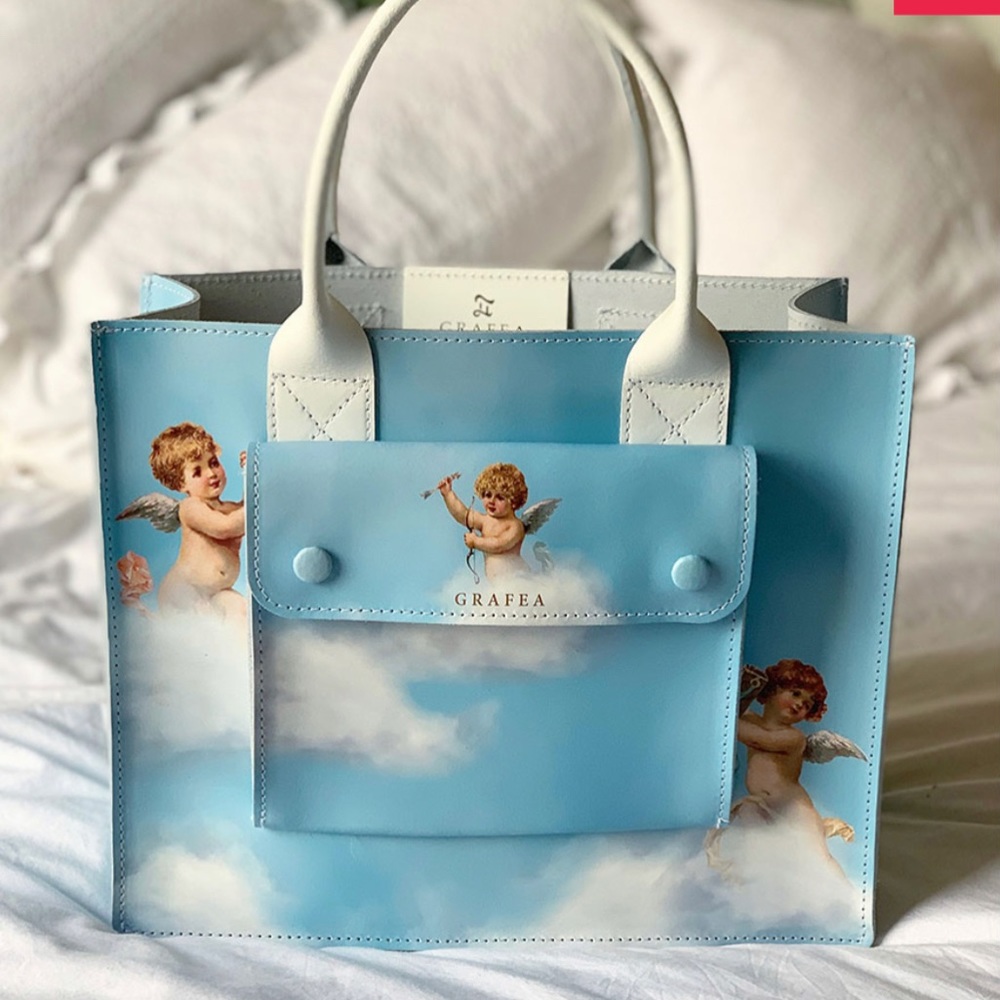 ISO Lana Blue Sky Grafea Handbag